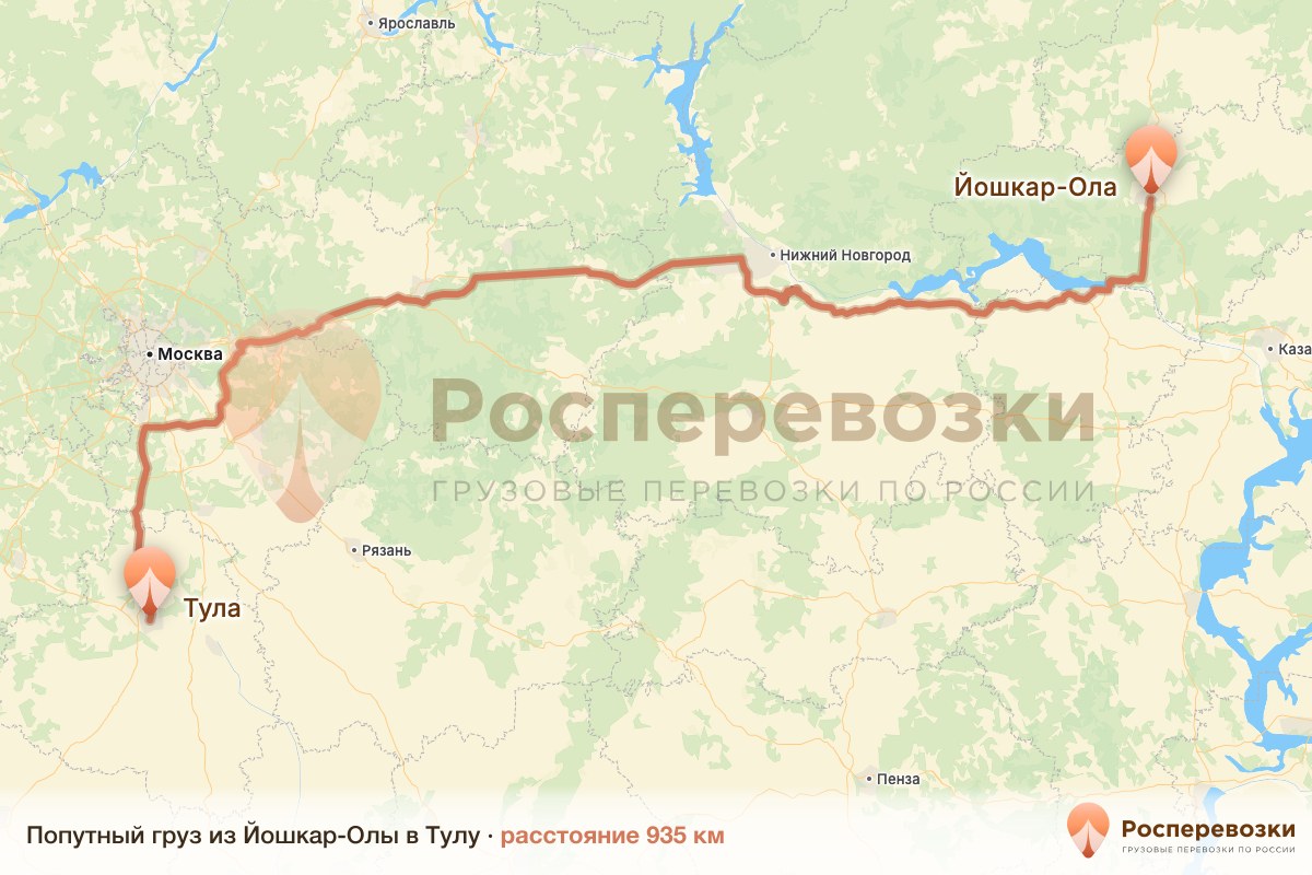 Попутный груз Йошкар-Ола Тула