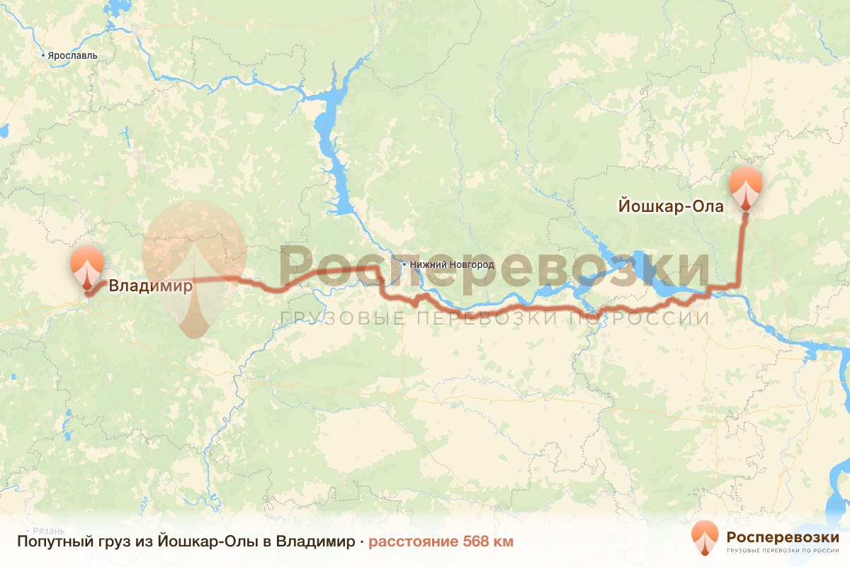 Попутный груз Йошкар-Ола Владимир