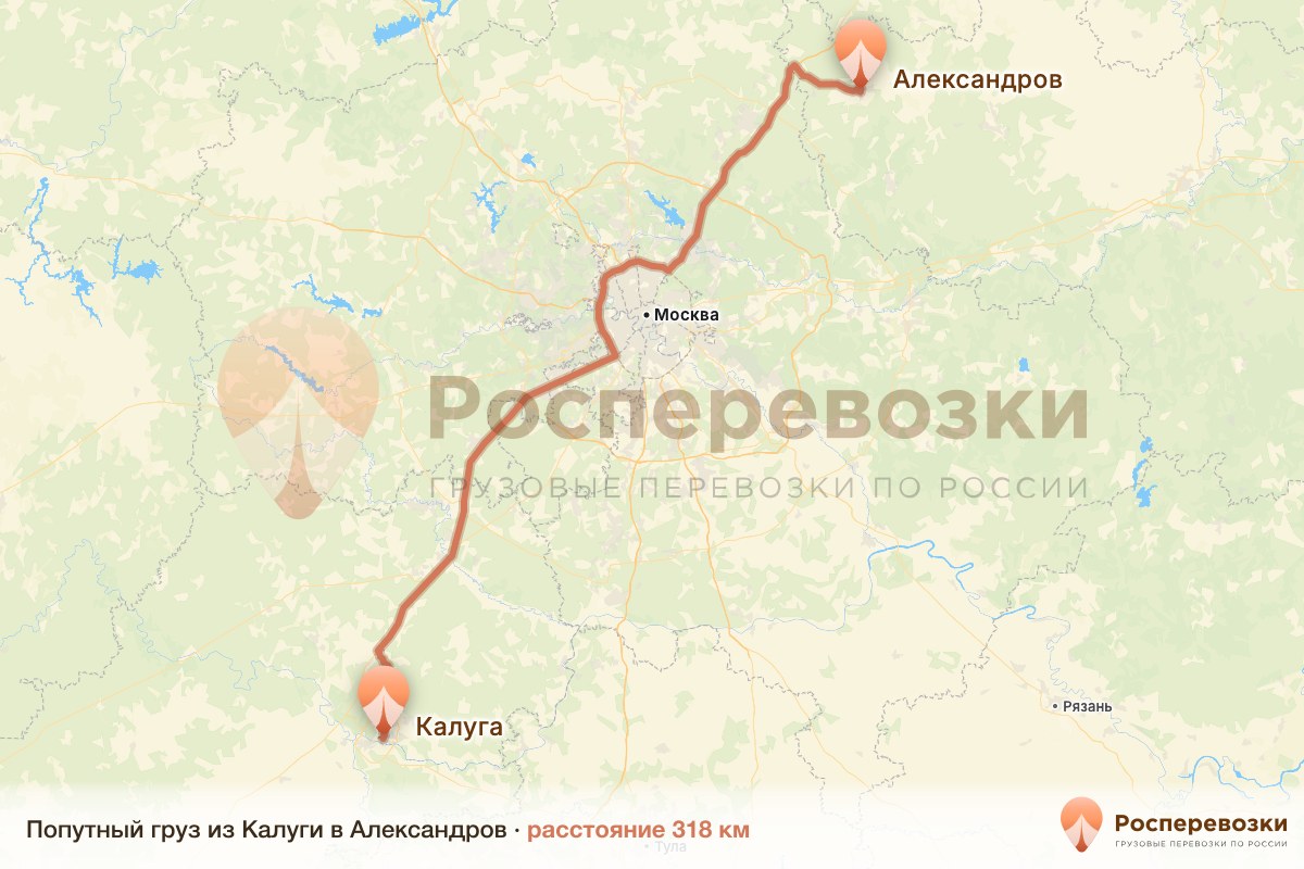Попутный груз Калуга Александров