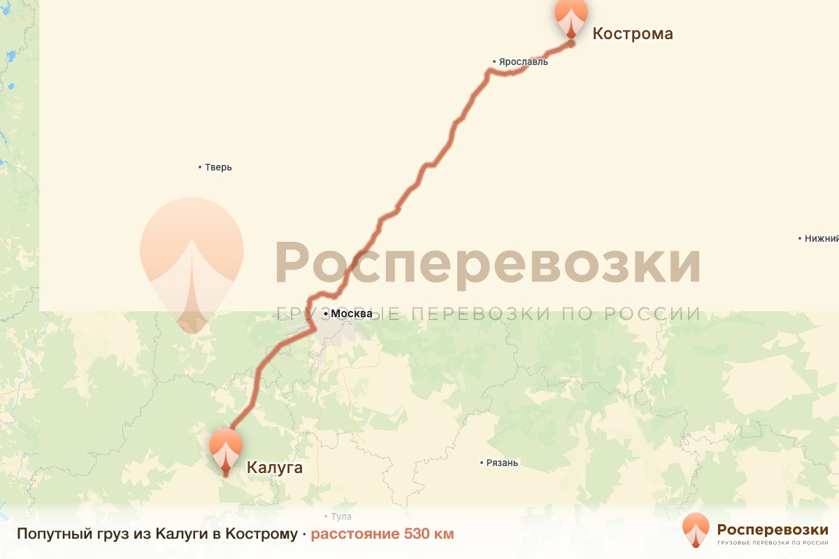 Попутный груз Калуга Кострома