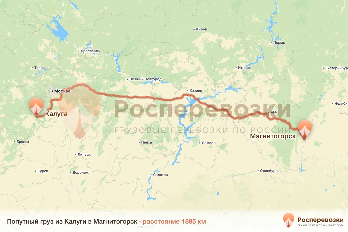 Попутный груз Калуга Магнитогорск