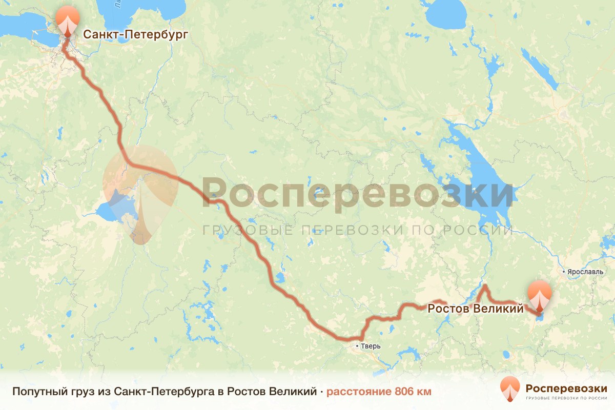 Попутный груз Санкт-Петербург Ростов
