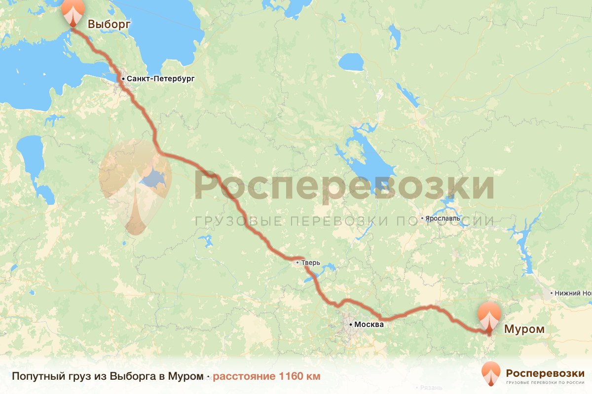 Попутный груз Выборг Муром