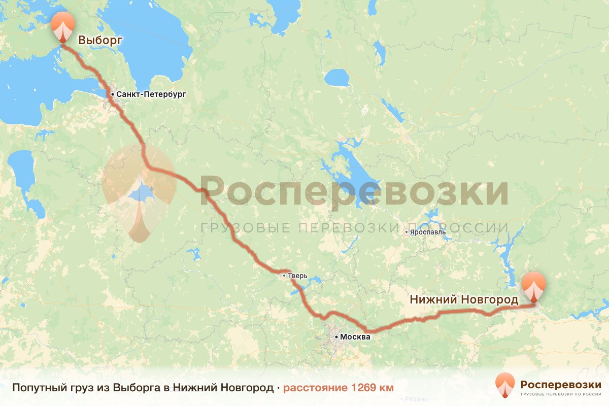 Попутный груз Выборг Нижний Новгород