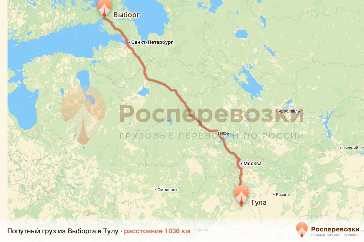 Попутный груз Выборг Тула