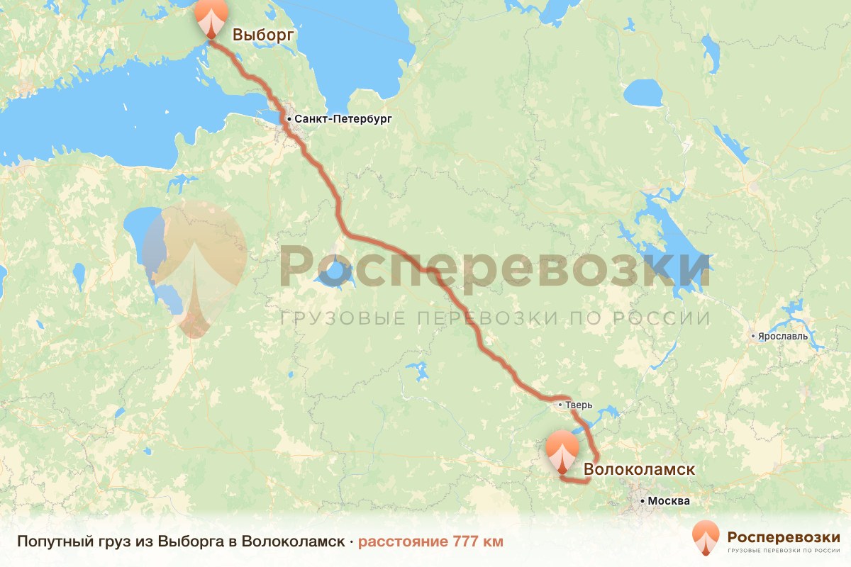 Попутный груз Выборг Волоколамск