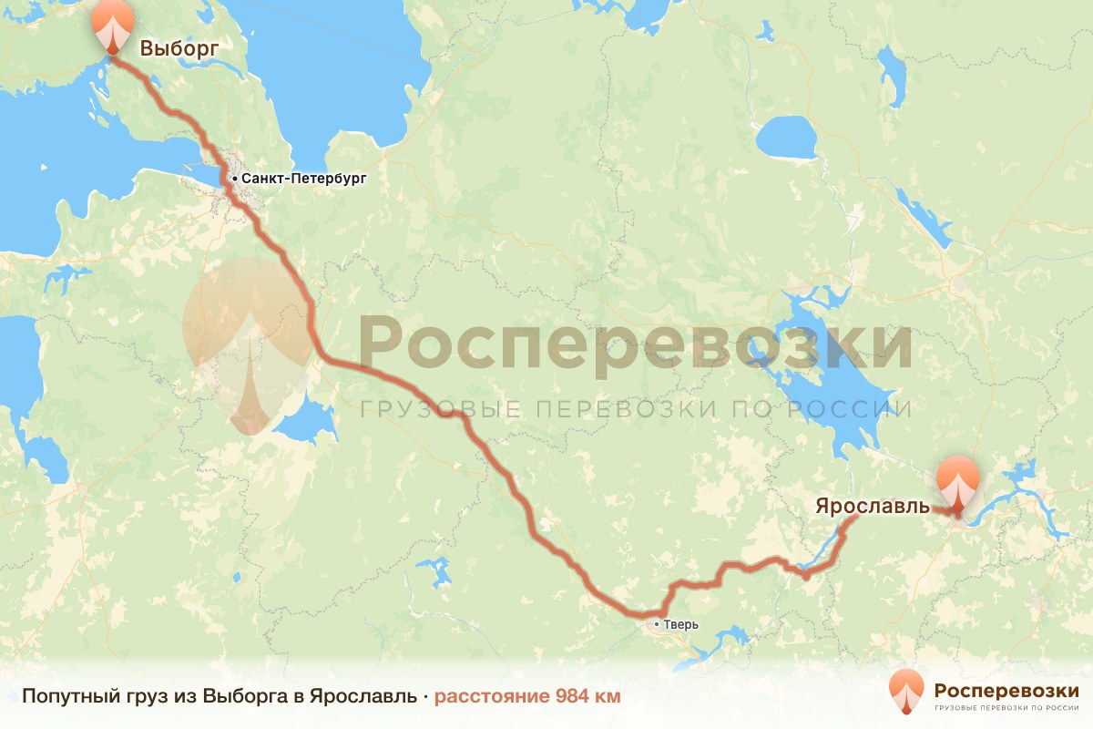 Попутный груз Выборг Ярославль