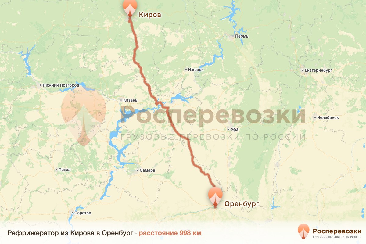 Рефрижератор Киров Оренбург