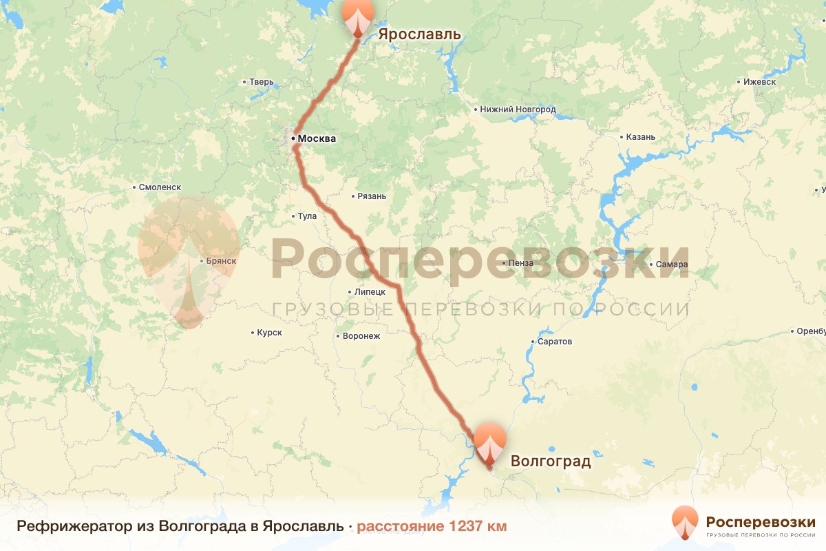 Рефрижератор Волгоград Ярославль