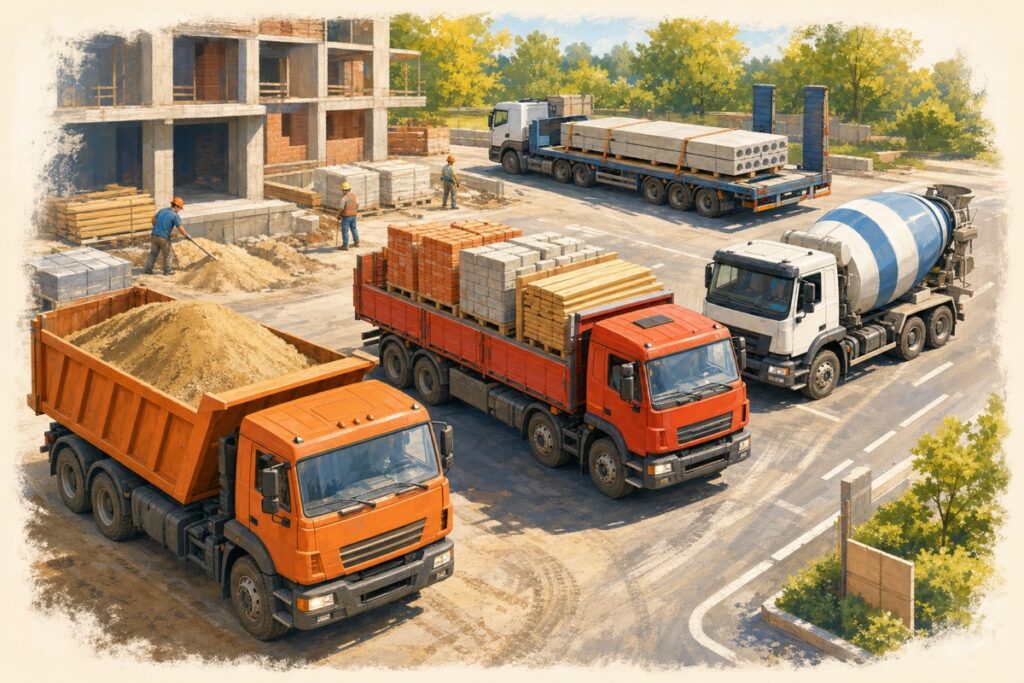 Перевозка строительных грузов автомобильным транспортом
