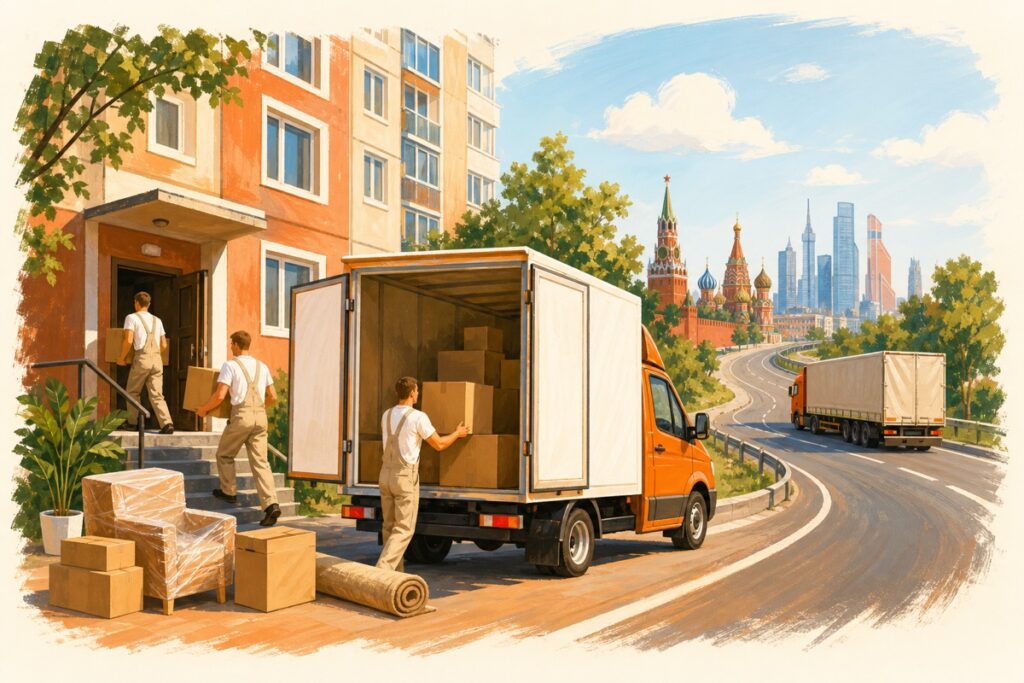 Переезд квартиры под ключ в Москве и межгород: цена и сроки 2026