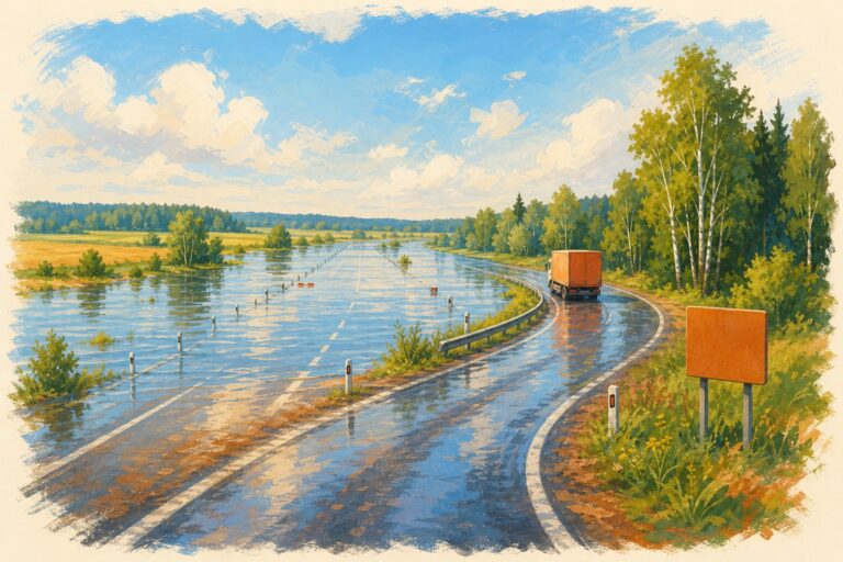 Подтопление перекрыло Р-351: как стихия меняет логистику между Екатеринбургом и Тюменью