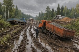 Грунтовка под большегрузами: как стройка ВСМ превратила региональную дорогу в ловушку для водителей