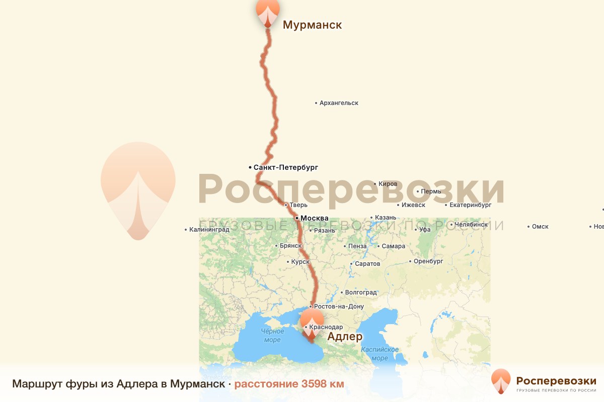 Фура Адлер Мурманск