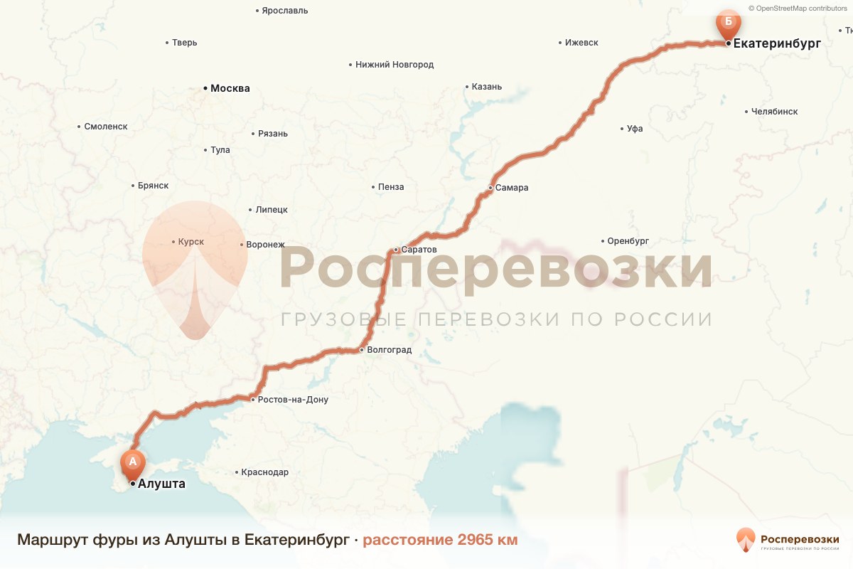 Фура Алушта Екатеринбург