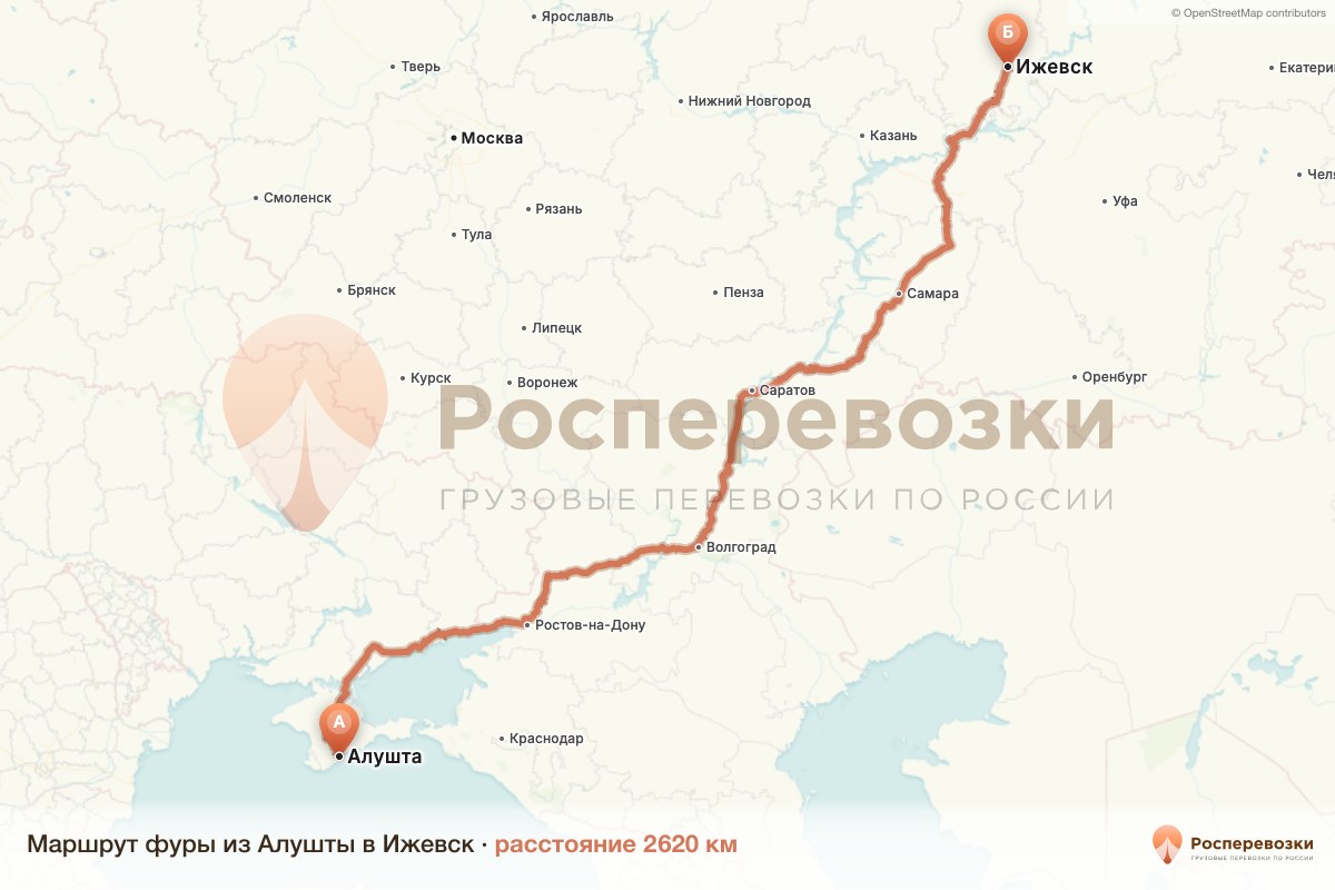 Фура Алушта Ижевск