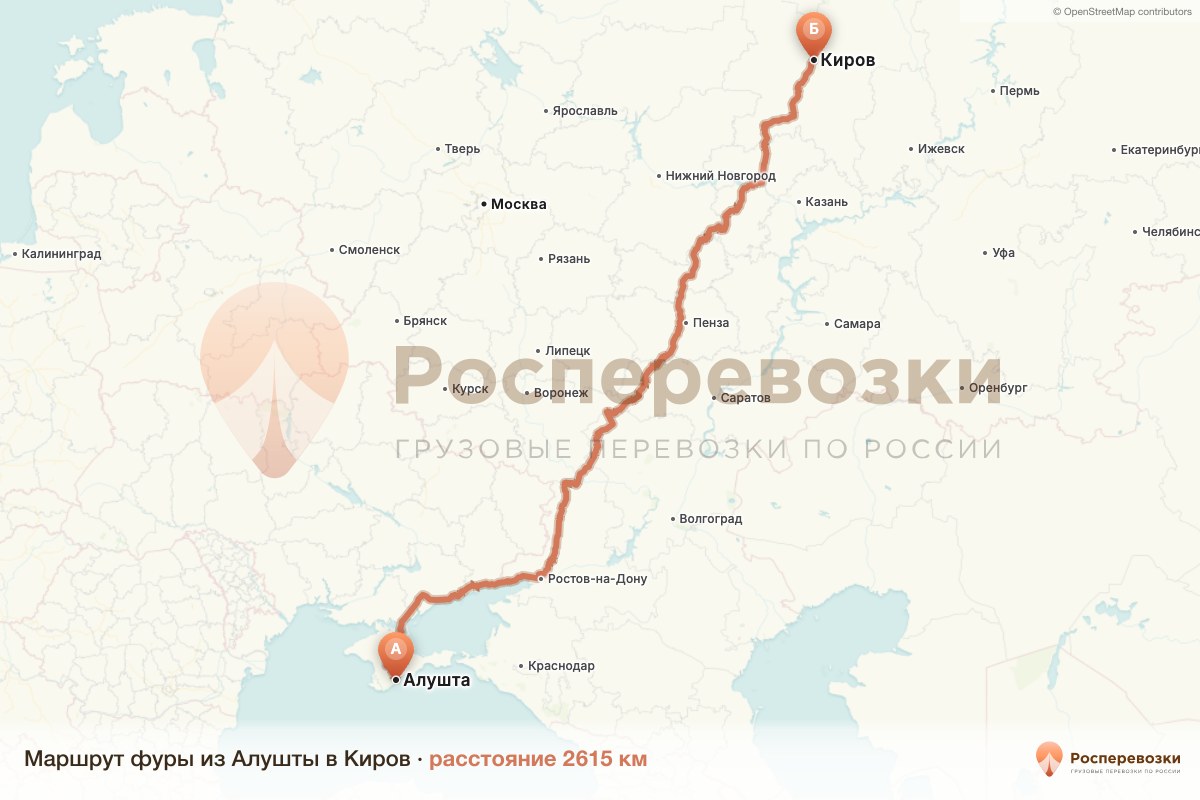Фура Алушта Киров