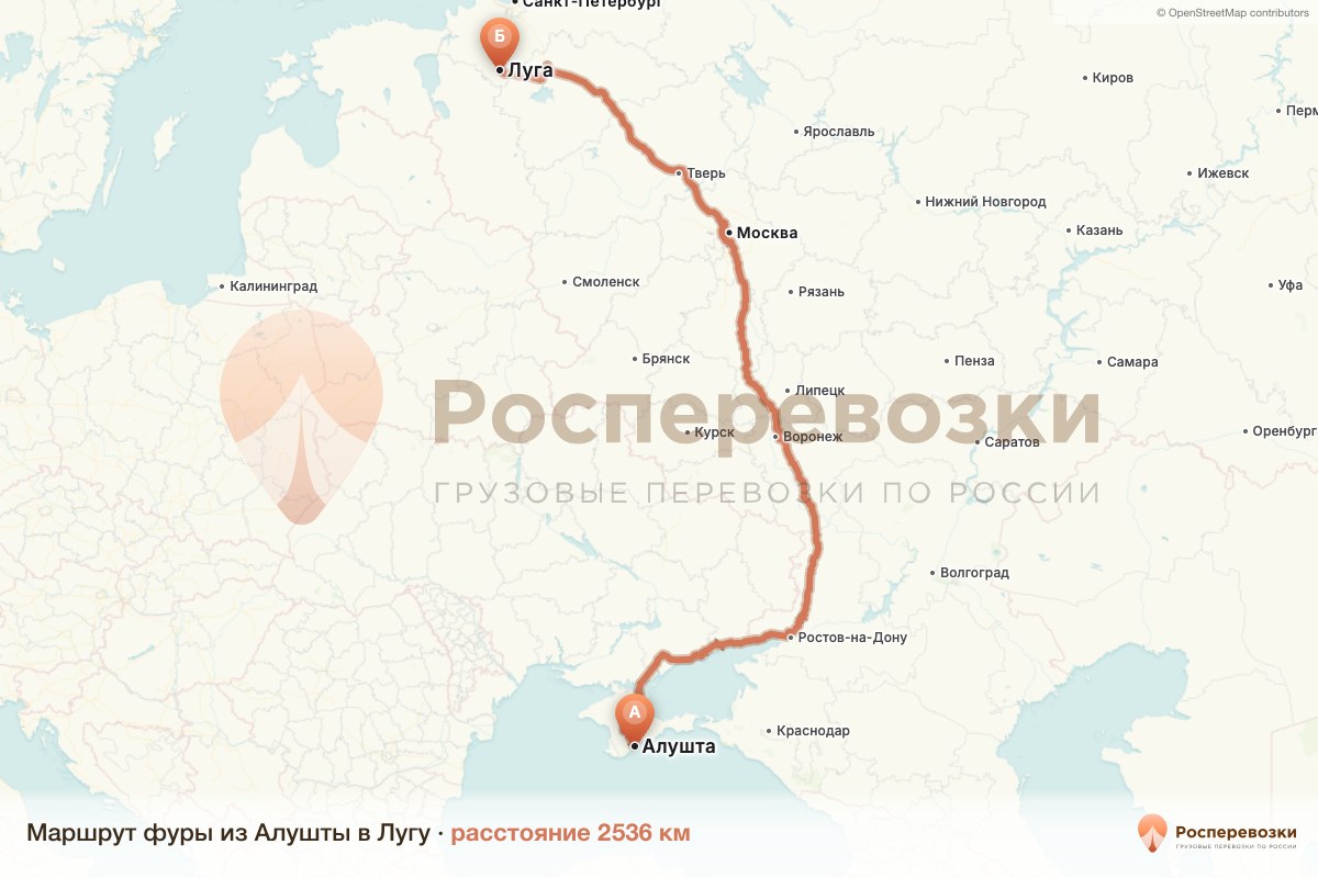 Фура Алушта Луга