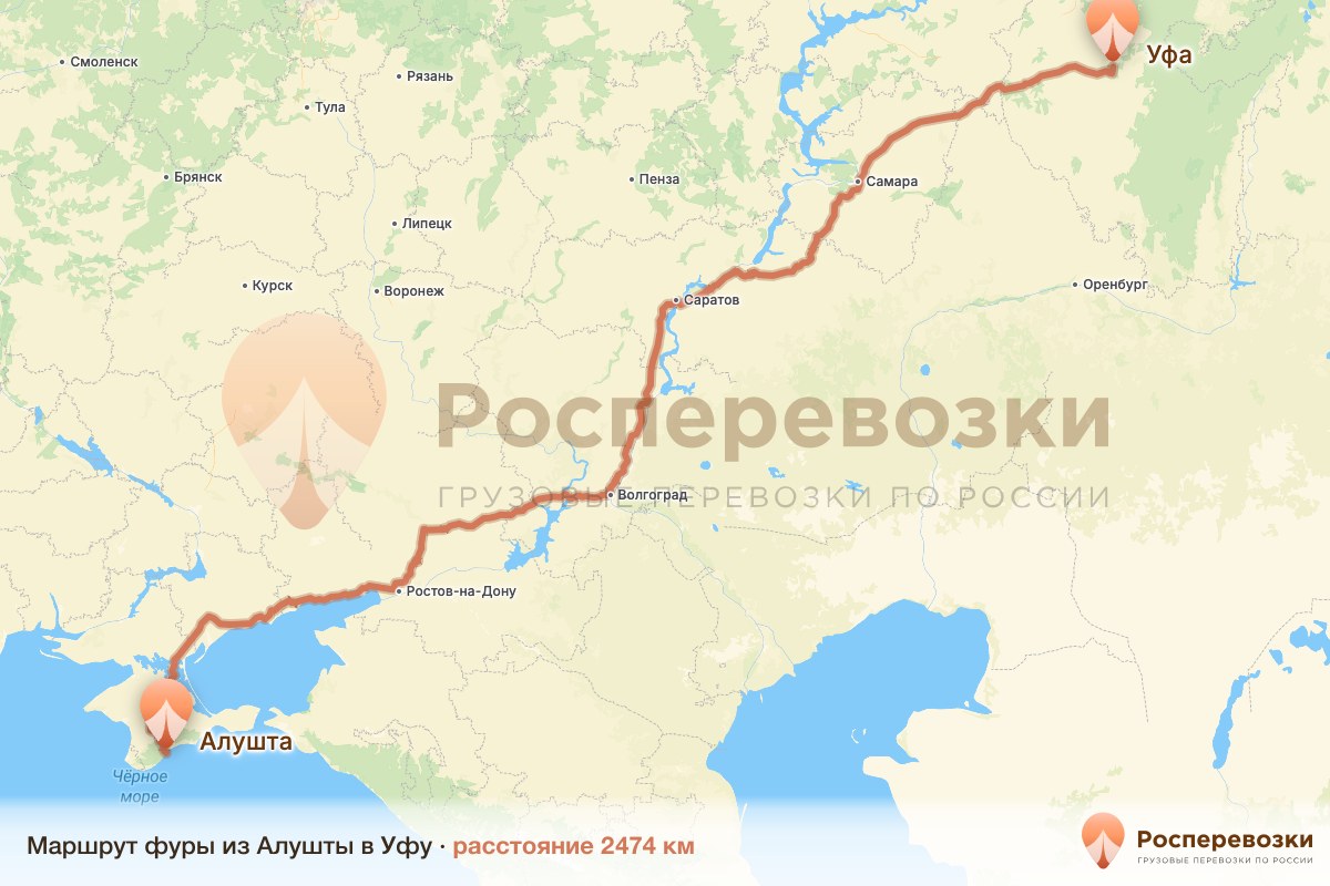 Фура Алушта Уфа