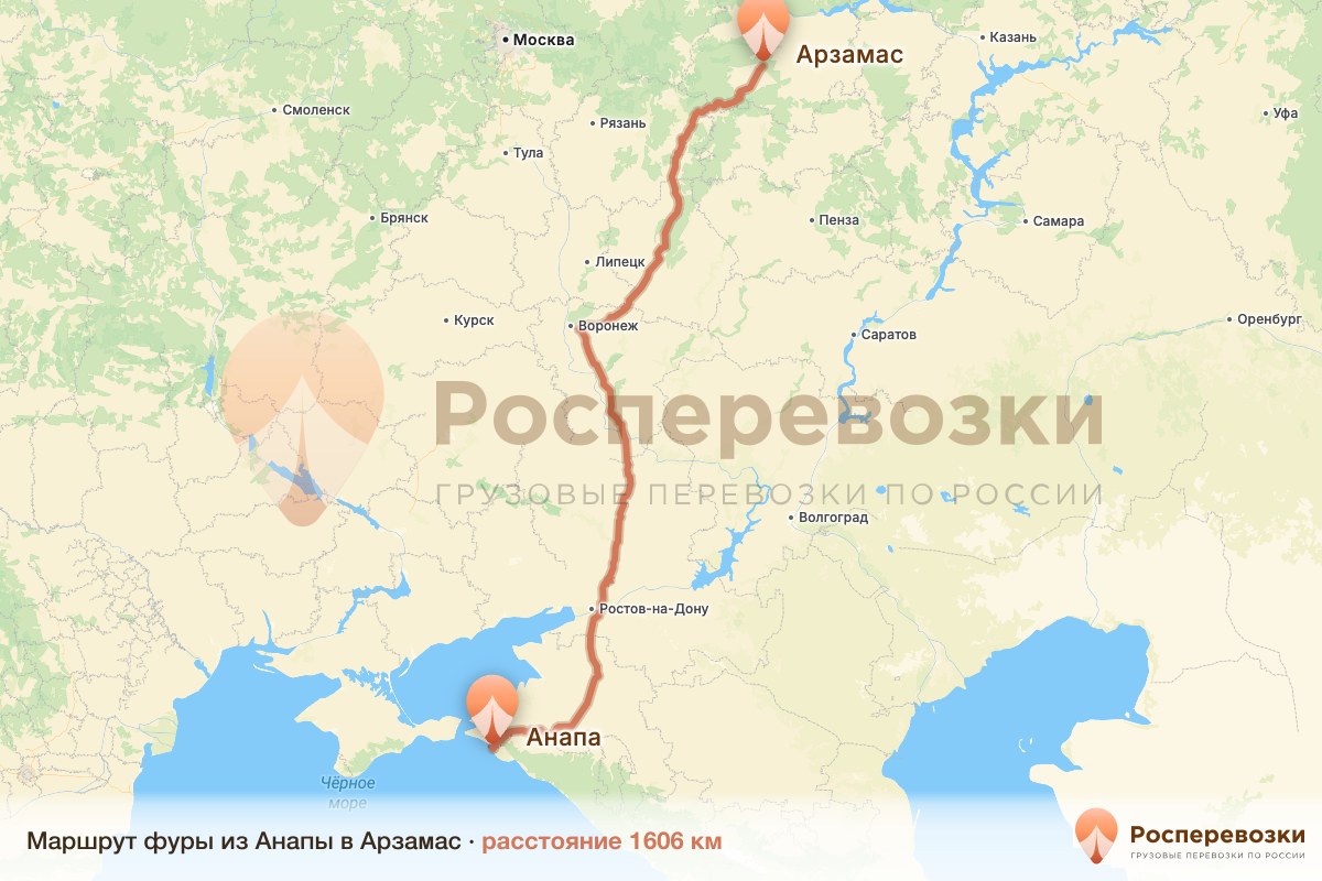 Фура Анапа Арзамас