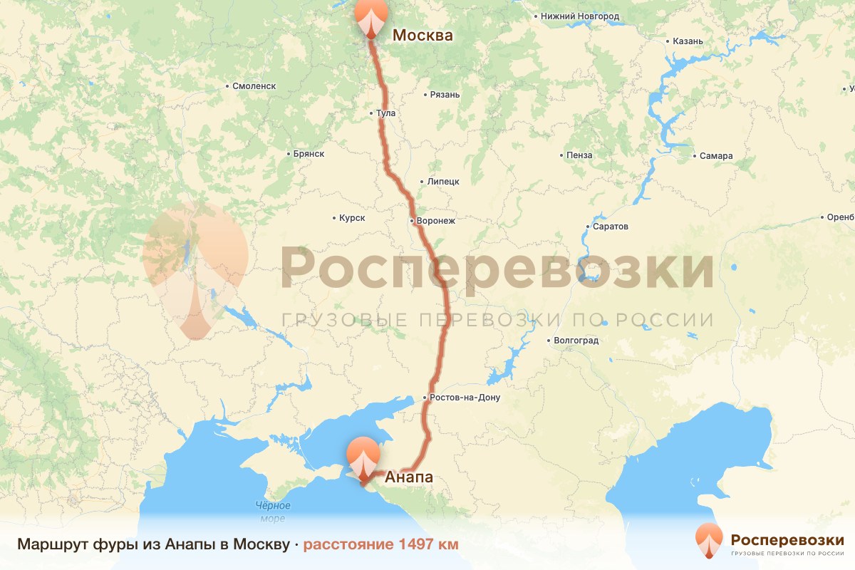 Фура Анапа Москва
