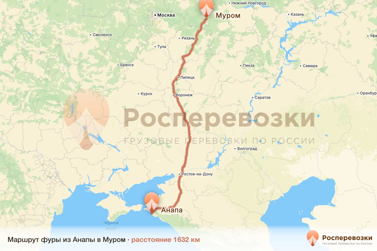 Фура Анапа Муром