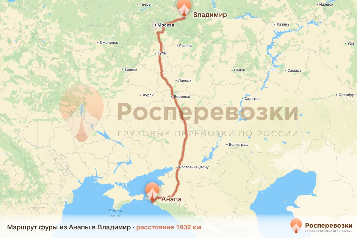 Фура Анапа Владимир