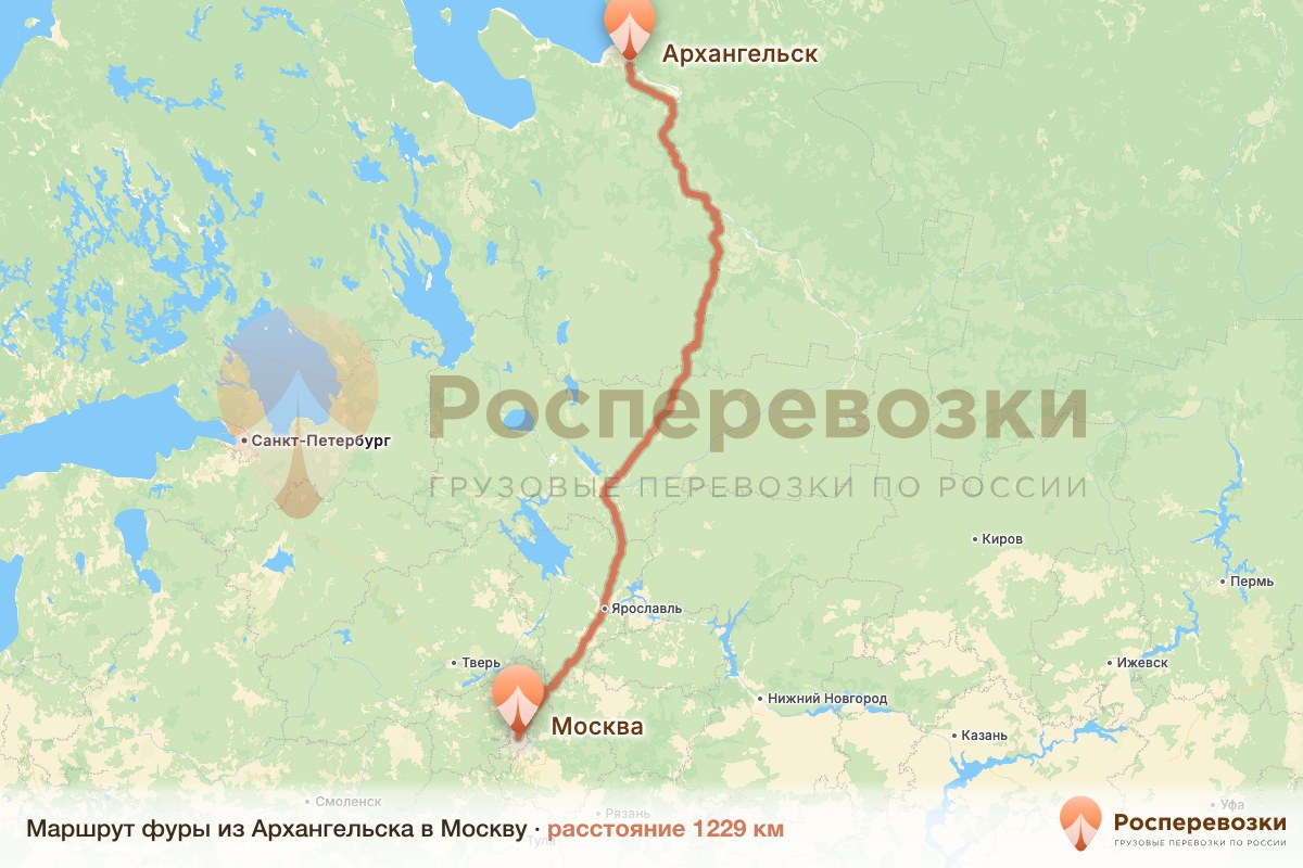 Фура Архангельск Москва