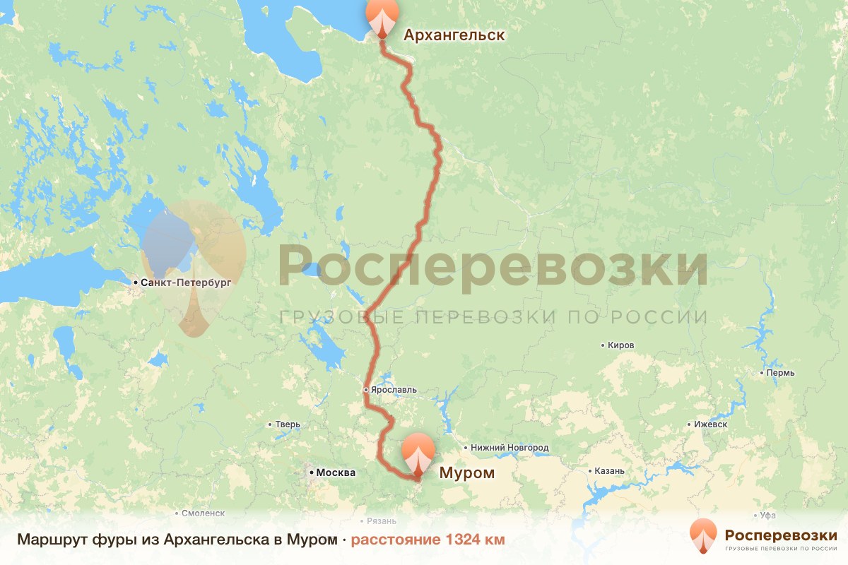 Фура Архангельск Муром