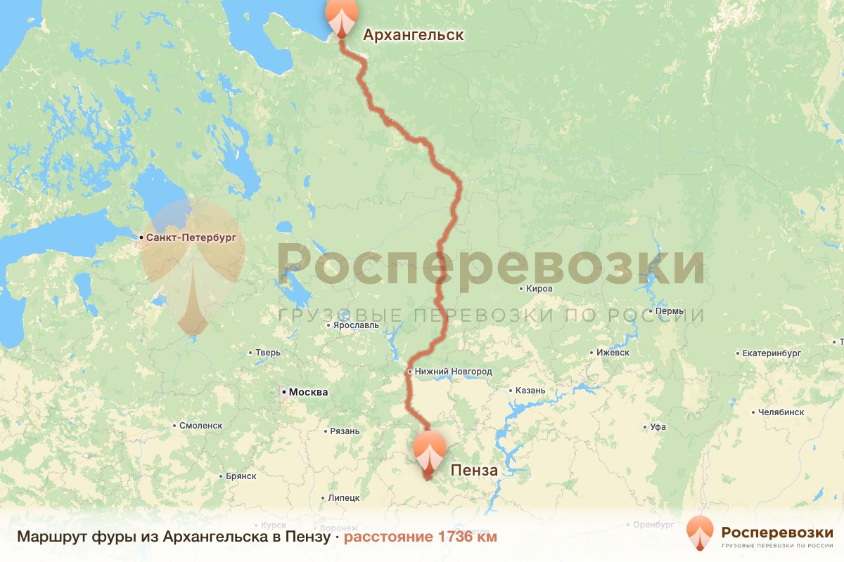 Фура Архангельск Пенза