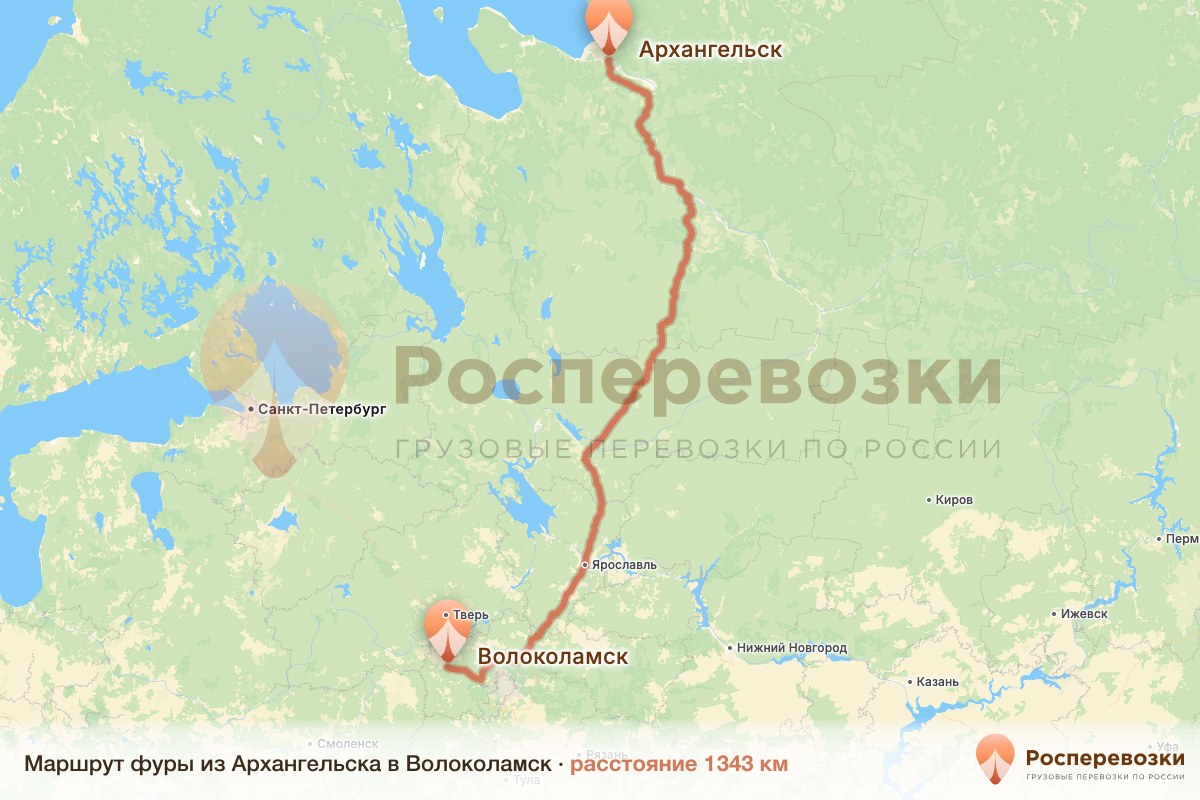 Фура Архангельск Волоколамск