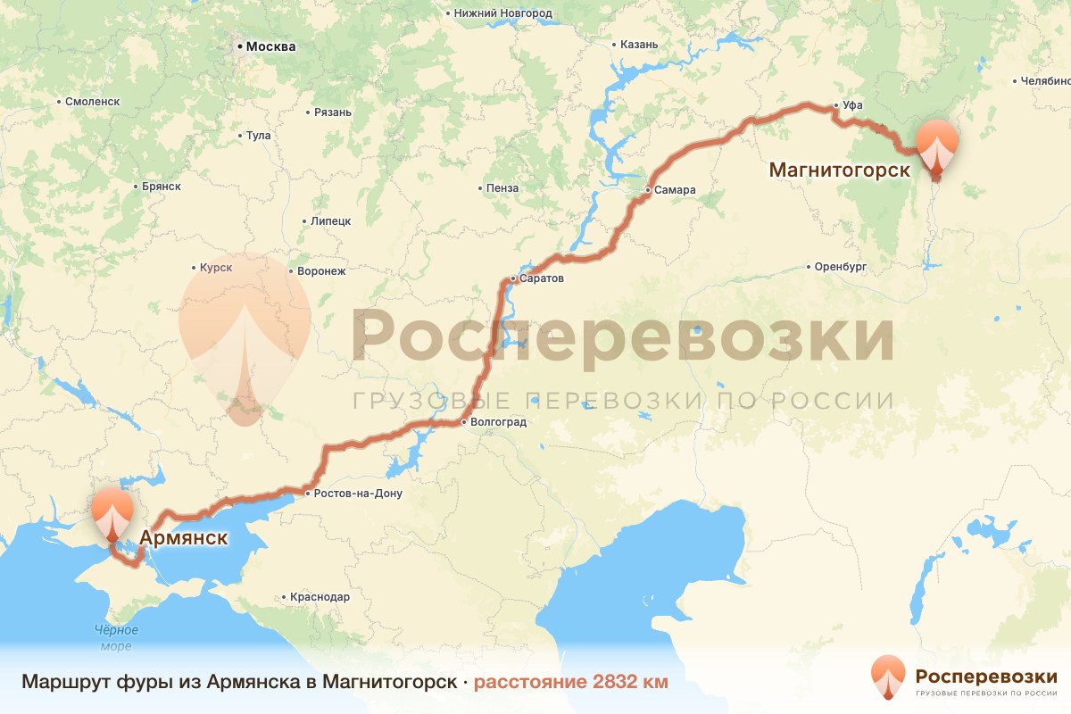 Фура Армянск Магнитогорск