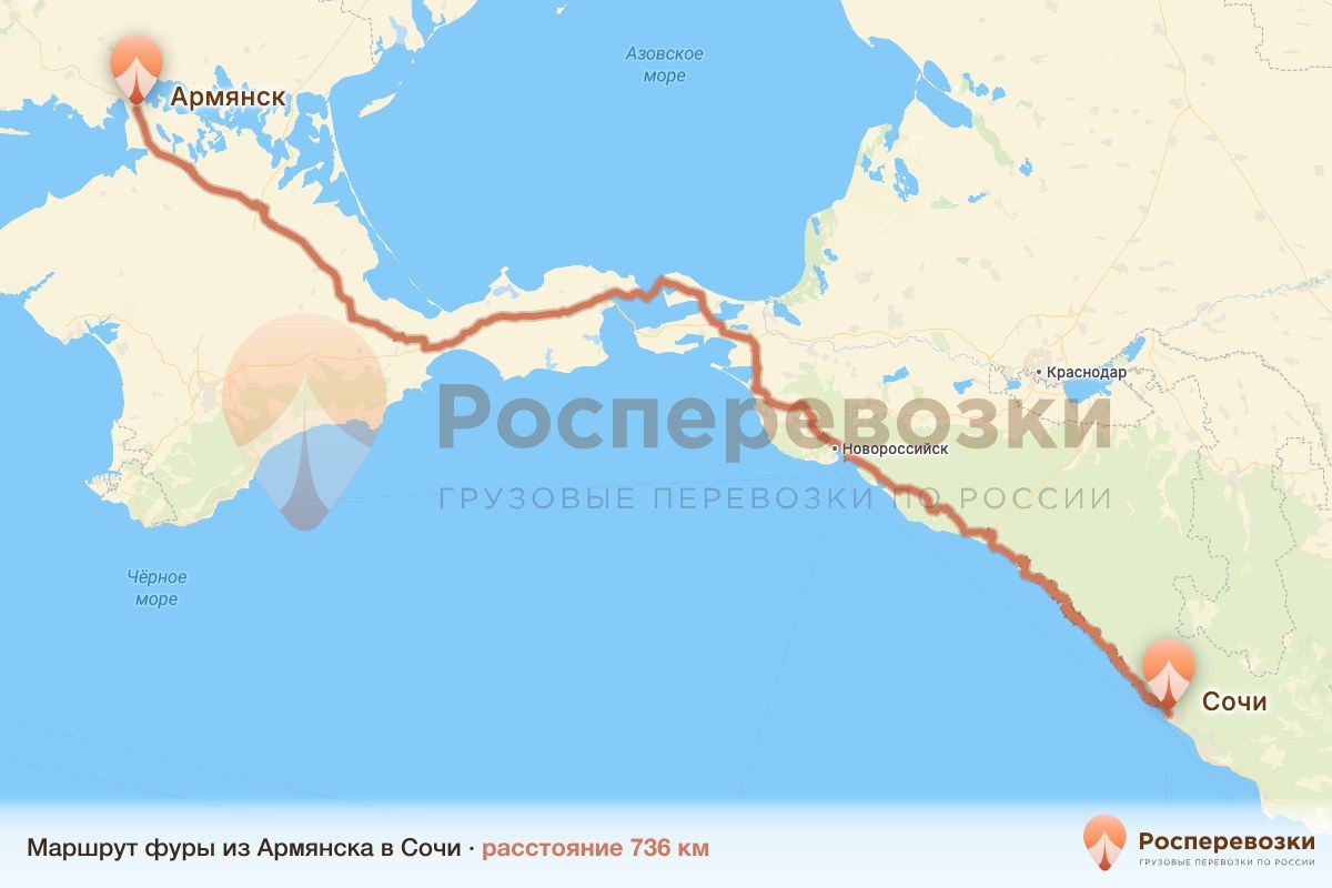 Фура Армянск Сочи