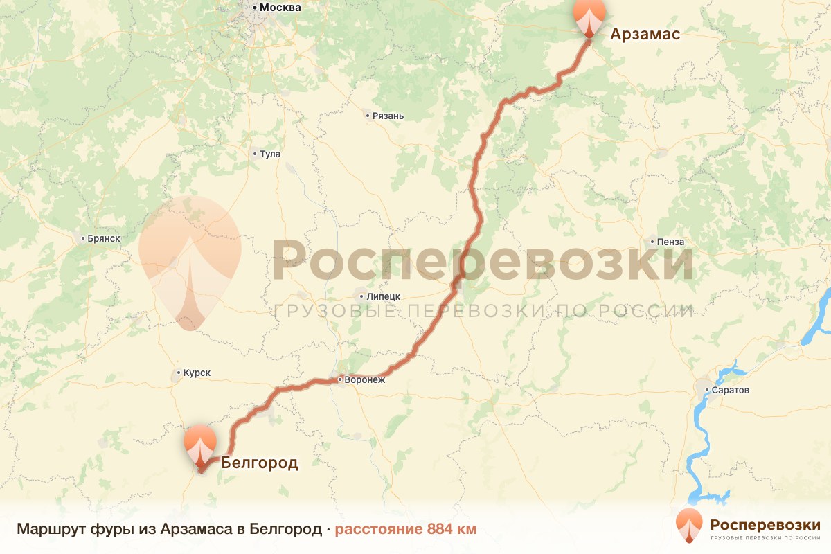 Фура Арзамас Белгород