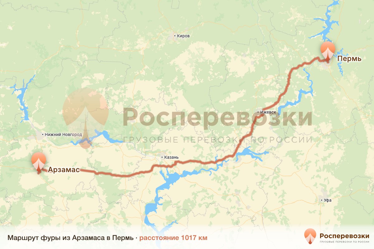 Фура Арзамас Пермь