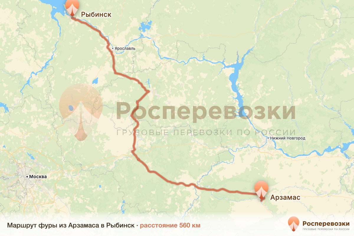 Фура Арзамас Рыбинск