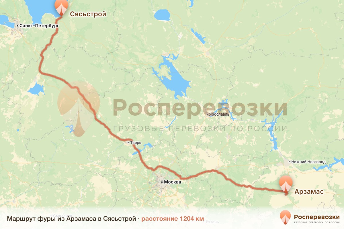 Фура Арзамас Сясьстрой