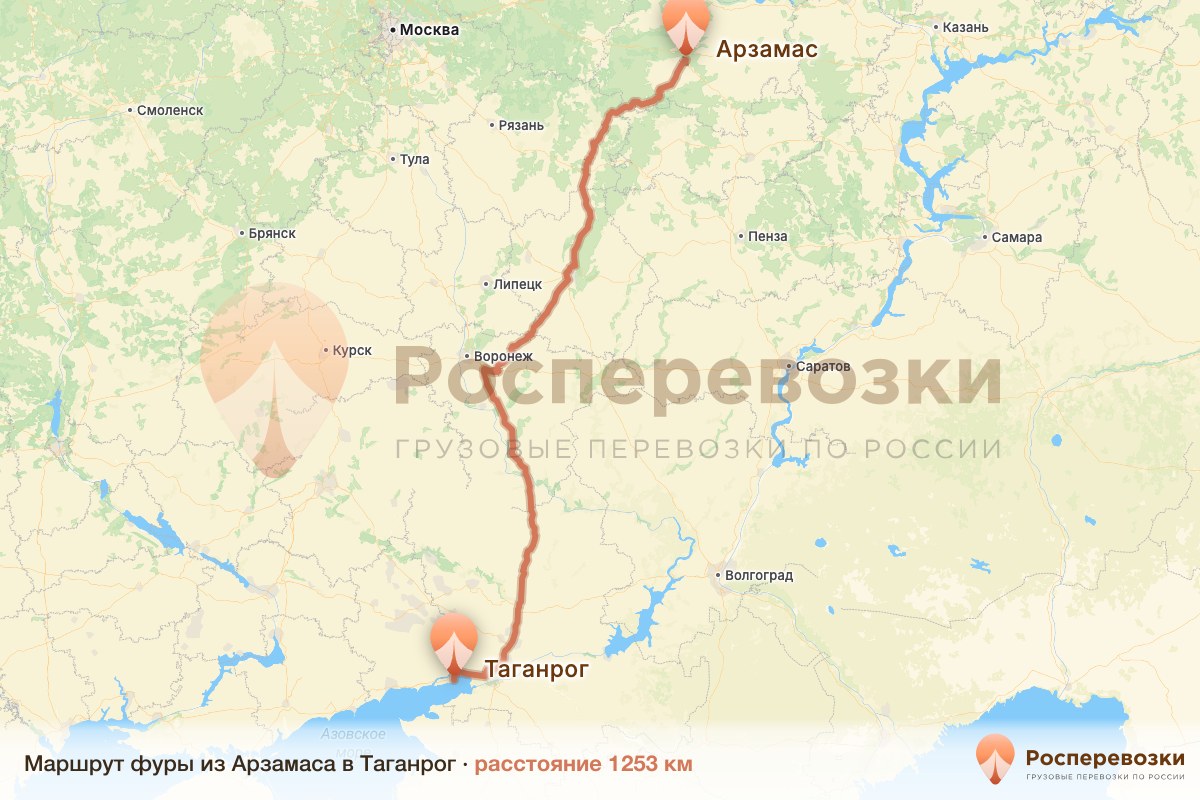Фура Арзамас Таганрог