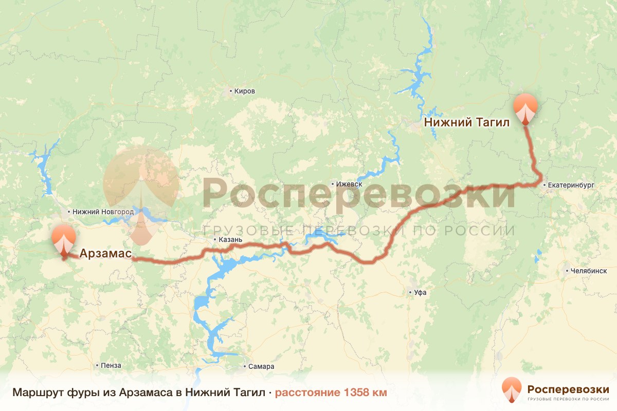 Фура Арзамас Нижний Тагил