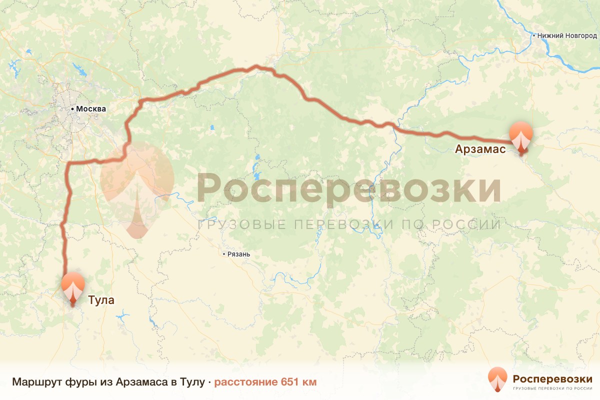 Фура Арзамас Тула