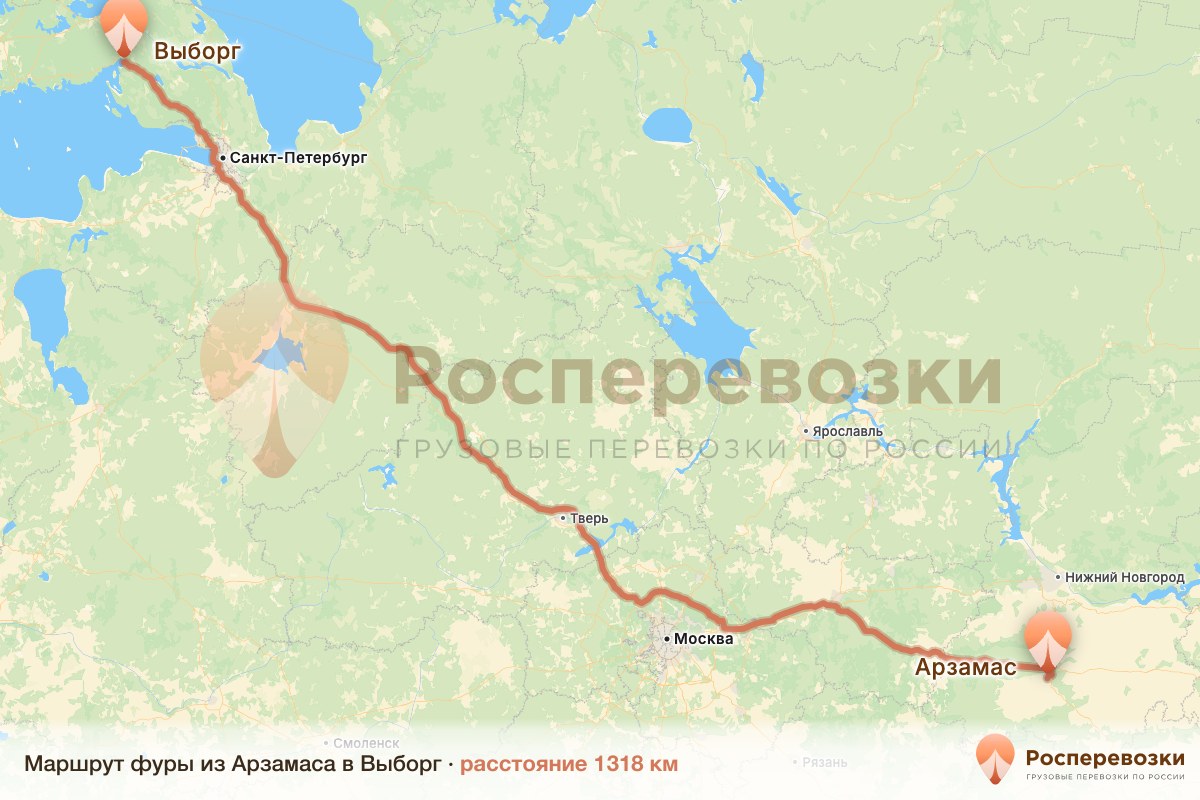 Фура Арзамас Выборг