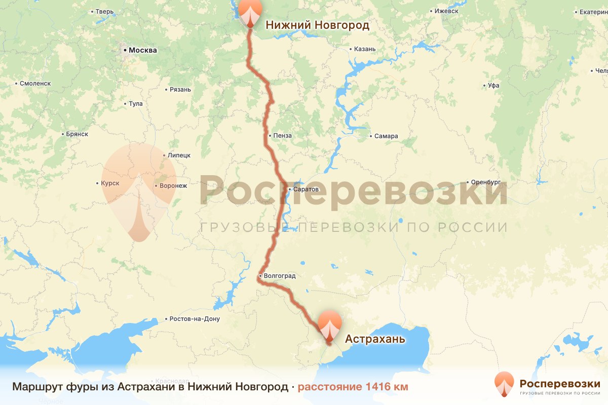 Фура Астрахань Нижний Новгород