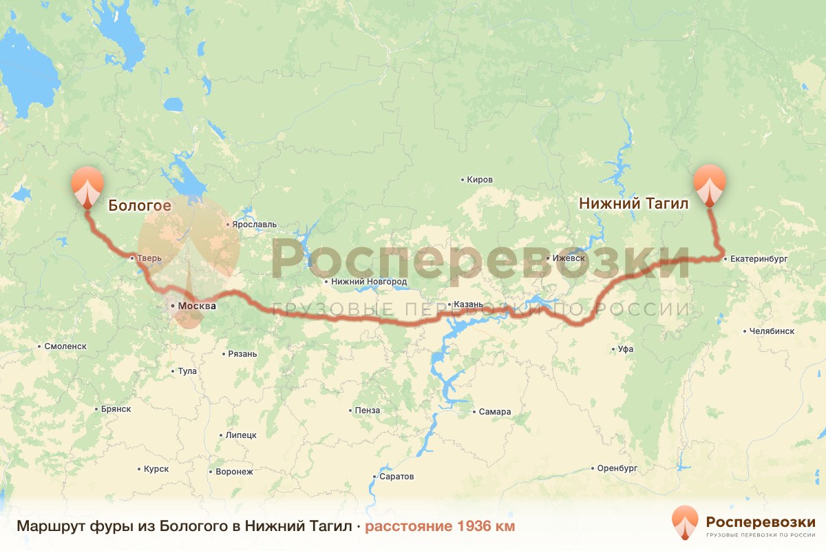 Фура Бологое Нижний Тагил