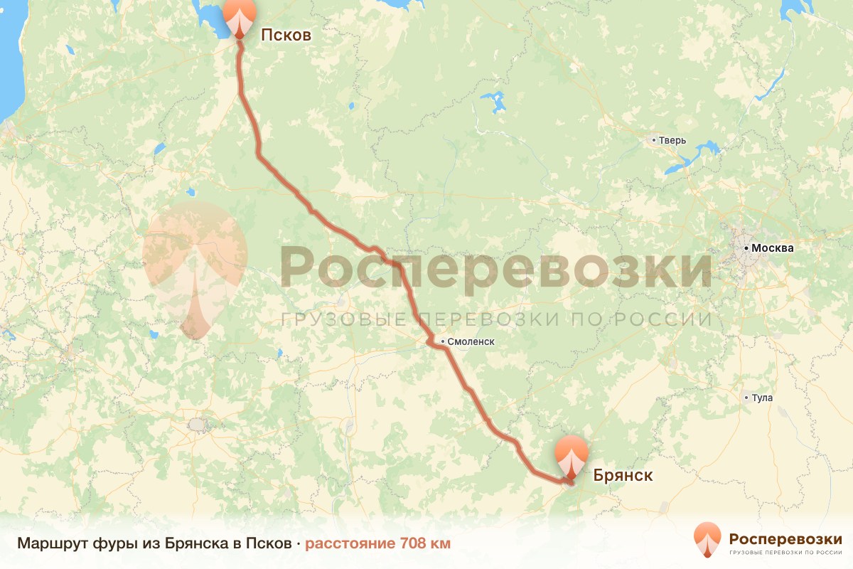 Фура Брянск Псков