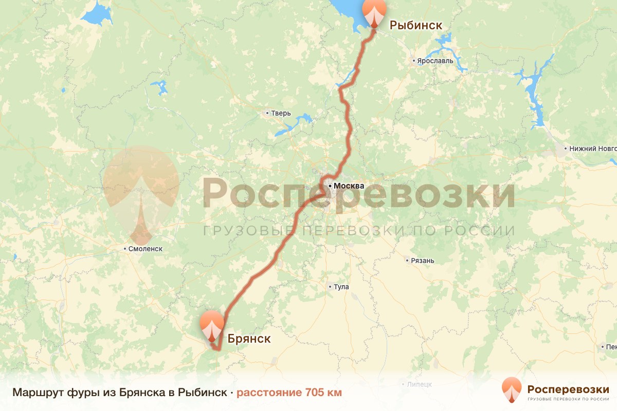 Фура Брянск Рыбинск