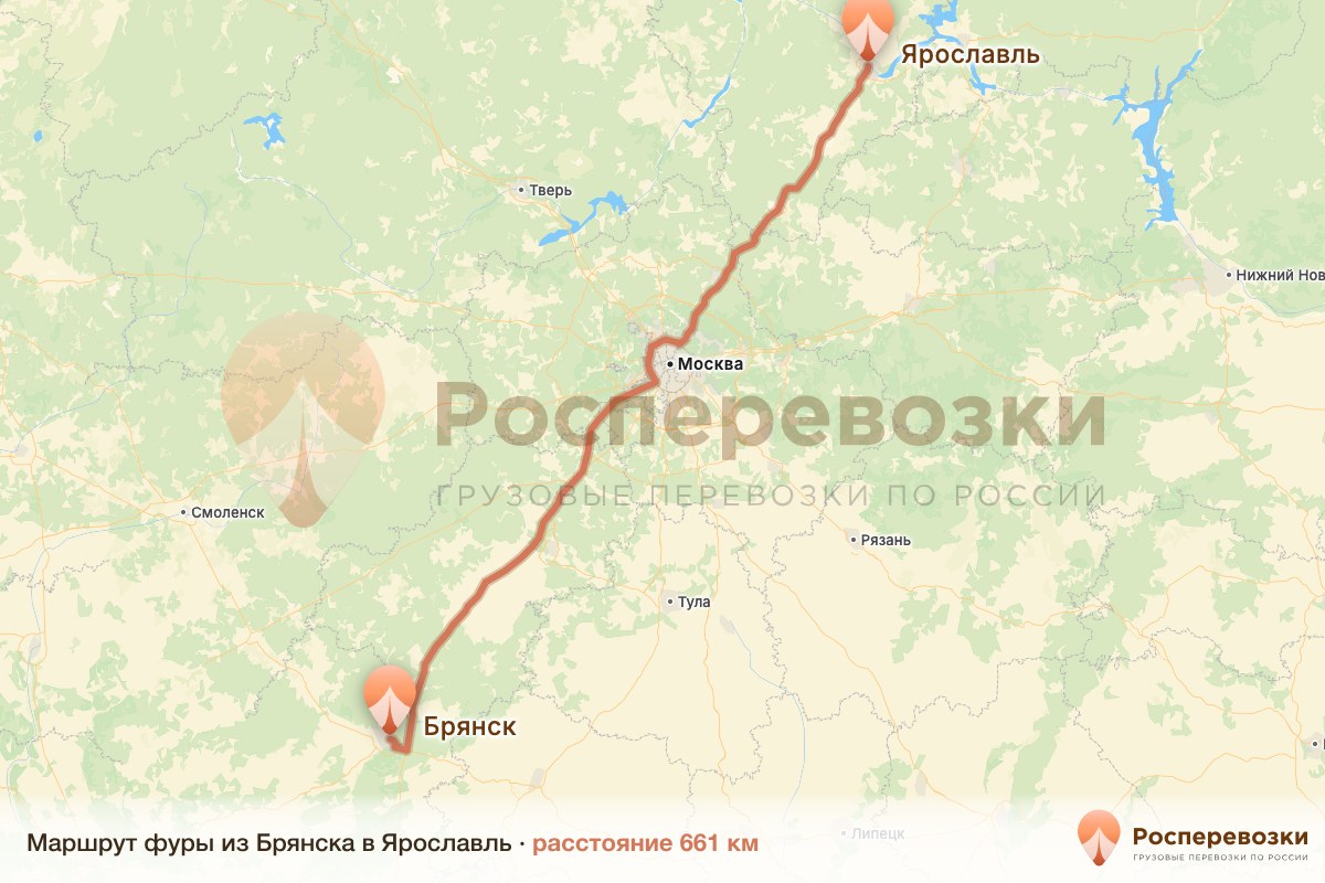Фура Брянск Ярославль