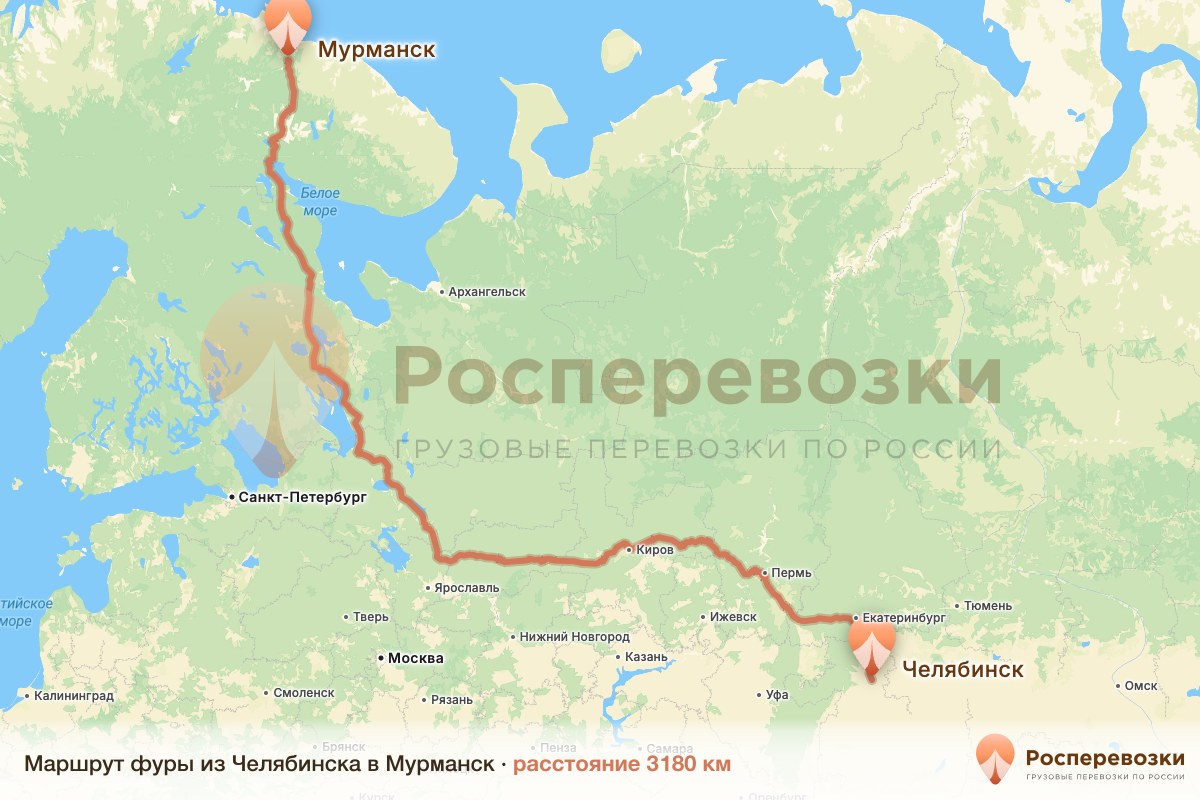 Фура Челябинск Мурманск