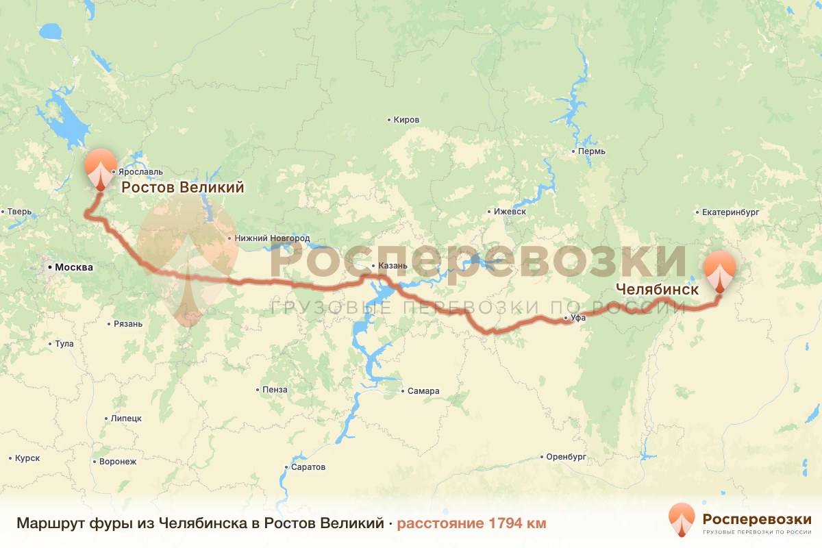 Фура Челябинск Ростов