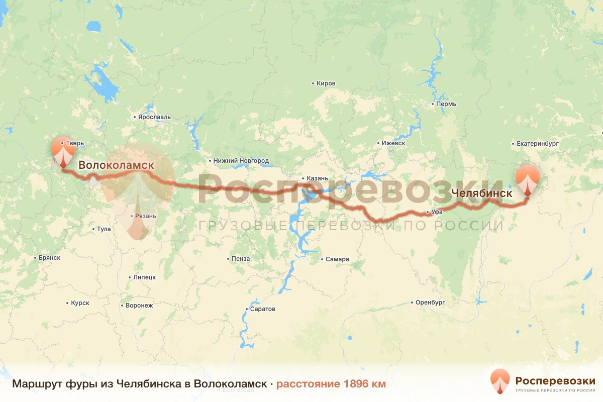 Фура Челябинск Волоколамск