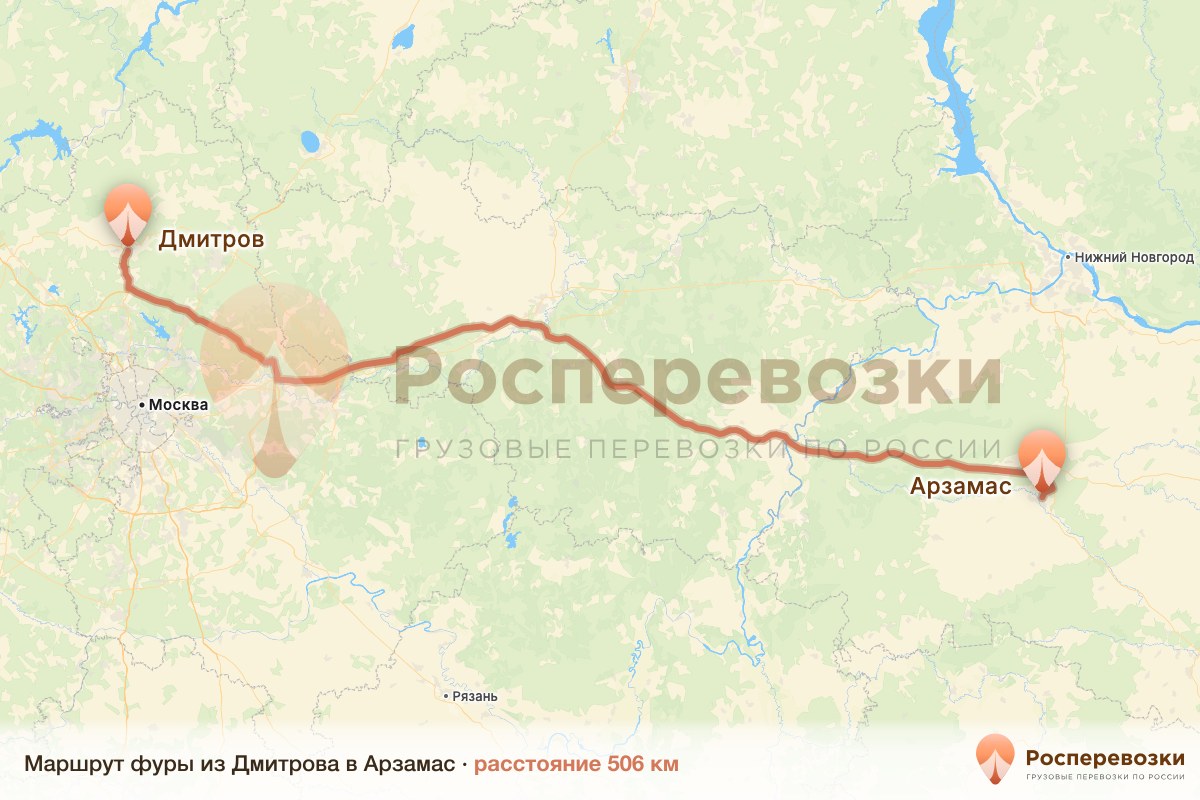Фура Дмитров Арзамас